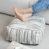 Pillow Nordic Style Floor Seat Cover Ottoman Unstuffed Empty Footstool Meditation Futon Pouf Balcony Tatami