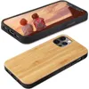 Caseist Luxury Real Natural Wood Cell Phone Case Blanks Diy Custom Laser Carved Manual träkonst Bamboo Socktäkert täckning för iPhone 15 14 13 12 11 Pro Max XS XR 8 7 Plus