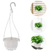 Vases Happyyami Plastic Hanging Planter Pots 17Inch Round Orchid Pot Container Flower Baskets Home Office Garden Balcony Wall Pergola