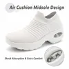 HBP Chaussettes de marche blanches absorbant les chocs sans marque Chaussures décontractées en plein air Chaussure de sport Femme Sneaker de mode
