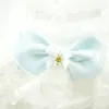 Vêtements pour chiens Vêtements pour animaux de compagnie Robe de mariée blanche pour chiens Vêtements Chat Petit Bleu Bowknot Doux Mince Été Mode Yorkshire Accessoires