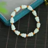 Bracelet en Jade Hetian et matériau russe, gourde, bijoux, 12 pièces, 9728 #