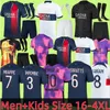 Размер 16-4XL 23/24 Футбольные майки MBAPPE Maillots PSGes PLAYER 10 HAKIMI SERGIO RAMOS M.ASENSION 2023 2024 Футбольные майки для мужчин и детей комплекты форм 555