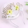 Accessori per capelli Fasce per capelli di compleanno Ncmama per bambini Ragazze Fiori simulati carini Fasce per feste con lettere Copricapo per bambini