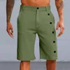 Shorts masculinos homens lazer casual cintura elástica praia perna reta ajuste streetwear para verão botão zíper clássico