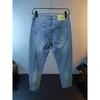 Herren-Jeans, bedruckt, 2024, High-End-Modemarke, gewaschener Stretch, lässige All-Match-enge Hose