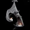 Candle Holders Bat Wall Tealight Holder Halloween Candlestick Resin Decoration
