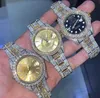 Montres de luxe Montres pour hommes Mécanique Diamond de haute qualité Moissanite entourant Full Iced Out VVS1 Manuel Top Brand Designers Swiss Designers