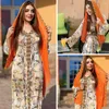 Vêtements ethniques Marocain Imprimé Femmes Musulmanes Abaya Moyen-Orient Arabe Hijab Longue Robe Islamique Ramadan Turquie Dubaï Robe Robe