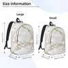 Sac à dos Sac étudiant en or et marbre blanc parent-enfant couple léger couple