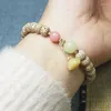 Strand R January Xingyue Bodhi Barrel Beads Bracelet Band Jade Small Lotus Seedpod