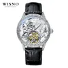 Wisno Rui Beast Tiger Orologio da uomo in pelle impermeabile meccanico completamente automatico con rilievo 3D Tiktok