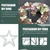 Decorative Flowers Rings Pentagram Garland Five-Star Shape DIY Pendant Window Decor Shop Hanging Wreath