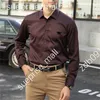 Designer Men's Casual Shirt, högkvalitativ designer Business Shirt, klassisk långärmad skjorta, solida färgbrev, högkvalitativ säsongskjorta