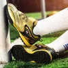 Sapatos de futebol americano meninos couro à prova dwaterproof água crianças tênis de futebol meninas ao ar livre unisex treinador pé