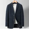 Alta qualidade blazer masculino estilo britânico elegante simples moda avançada simples casual festa wear cavalheiros terno equipado jaqueta 240313