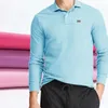 Mens primavera outono 100% algodão de algodão de alta qualidade de manga longa Polos casuais camisa homme moda de lapão de golfe esportes de golfe top s-5xl 240328