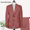 Suits Gwenhwyfar Hot Pink Costume Homme Jacket with Symmetric Loop Groom Wedding Tuxedos 2022 Tailormade Designed Men Suits 2 Pieces