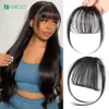 Virgo Clip in Bangs Human Hair S Air Bangs Wispy Bangs For Women Girls 1 PCS PAUEH EUSHACT Bangs For Daily Wear 240314