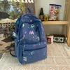 Rucksack Wasserdicht Nylon Frauen Brief Druck Weibliche Nette Tragbare Reisetasche Teenager Mädchen Preppy Schul Dame Bookbag