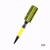 Professionale 6 pz/set Giallo Manico In Legno Setole di Cinghiale Pettine Rotondo Capelli Parrucchiere Spazzola Per Capelli Barbiere Salon Strumenti Per Lo Styling 240314