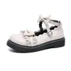 Casual Schoenen Vrouwen Leuke Platform Mary Jane 2024 Boog-Knoop Dames Lolita Dikke Hakken Jk Uniform Retro Zapatos de Mujer