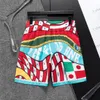 Shorts de sport hommes pantalons colorés rouges décontracté nouveau 2024 plages courtes jogging pantalons de survêtement impression polyvalent doux été lâche extérieur