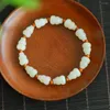 Strand Hetian Jade i rosyjski materiał Bransoletki Bransoletki 12 sztuk 9728#