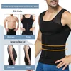 Maglia a compressione da uomo Camicia dimagrante modellante per il corpo Camicia per il controllo della pancia Fitness Allenamento Canotte Addome addominale Canottiere con ganci 240315