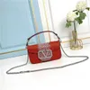 Small Square Crystal Letter Decorative Brass Magnetic Buckle Light Handbag 70% Off Store wholesale