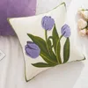 Cuscino stile nordico asciugamano ricamato federa per fiori per la decorazione dell'auto del divano del soggiorno modello di casa