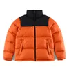 North Designer Men Puffer Jackets Mens Coat Long Sleeve Zipper Overcoat Par Rockar Face Designer Mens Winter Down Jacka Parkas Ytterkläderrockkläder Orange