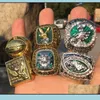 Cluster anneaux Philadelphie 6pcs Eagle American Football Team Champions Championship Ring Set avec Box Box Souvenir Men Fan Gift D Dhavo