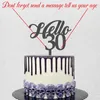 Party Supplies Personalized Birthday Cake Topper Custom Age Hello 30 40 50 60 For 30th 40th 50th 60th Decoration
