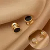 Hoop örhängen 1 par stimulerar vikt Acupoint Biomagnetic Loss Products Slim Magnet Slimning Ear Studs Crystal Shiny Health Smycken