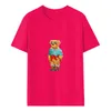 Nuova T-shirt stampata del designer 2024, POLO da uomo con stampa animalier, manica corta in cotone 100%