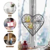 Decorative Flowers Strawberry Decor Heart Shape Iron Wire Wreath Heart-shaped Metal Frame Pot Hanging Basket Succulent