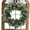 Decorative Flowers Artificial Eucalyptus Green Wreath Full Faux Leaf