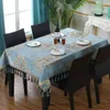 Tovaglia in stile europeo di lusso con copertura rettangolare in nappa runner rotonda da pranzo Disponibile