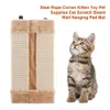 Sisal Rope Cat Scratch Board Corner Kitten Toy Pet Supplies Wear Resistant Pad Wall Hanging Mat Nontoxic Scratching 240304