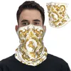 Scarves Luxury Golden Horses European Floral Bandana Neck Gaiter Printed Balaclavas Mask Scarf Multi-use For Men Women Adult Washable