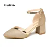 Boots Zapato Negro Tacon Women Cute Party Golden Strap High Heel Shoes Ladies Classic Sier Wedding Stylish Pumps E5574