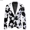 Costumes iOOTiany New Fancy Blazer Men 3D Print Digital Print Suit Casual Slim Blazer Cosplay Party Stage Nightclub Cool Performance Suit