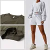 Lu Align Citron Sport Manteau Casual Manches Longues Crop Top Femme Gym Chaleur Yoga Chemise Fiess Veste Vêtements D'entraînement Sportswear Outfit swea Lemo