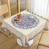 Tovaglia Boho Jacquard Cotone Lino Stampa floreale Tovaglie quadrate per la casa Tè Caffè Sala da pranzo Decorazioni per feste di nozze