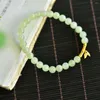 Strand HETIAN JADE QINGHAI MATERICAUX BIJOURS Festival High Bracelet 1478 #