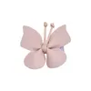 Hair Accessories Solid Color Leather Butterfly Full Clip Girl Sweet Princess Handmade Children's