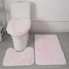 Bath Mats Durable Bathroom Rug Set Anti-slip Mat Super Soft Microfiber With U-shaped Contour For Machine