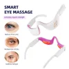 EMS Pulse Vibration UnderEye Massager Heated Relieves Eye Fatigue Eyes Massage Glasses Dark Circle Bags Fat Remover 240309