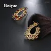 Stud Earrings Bettyue Brand Fashion Luxury Multicolor Cubic Zircon Three Colors Geometric Jewelry For Woman Charm Wedding Gift